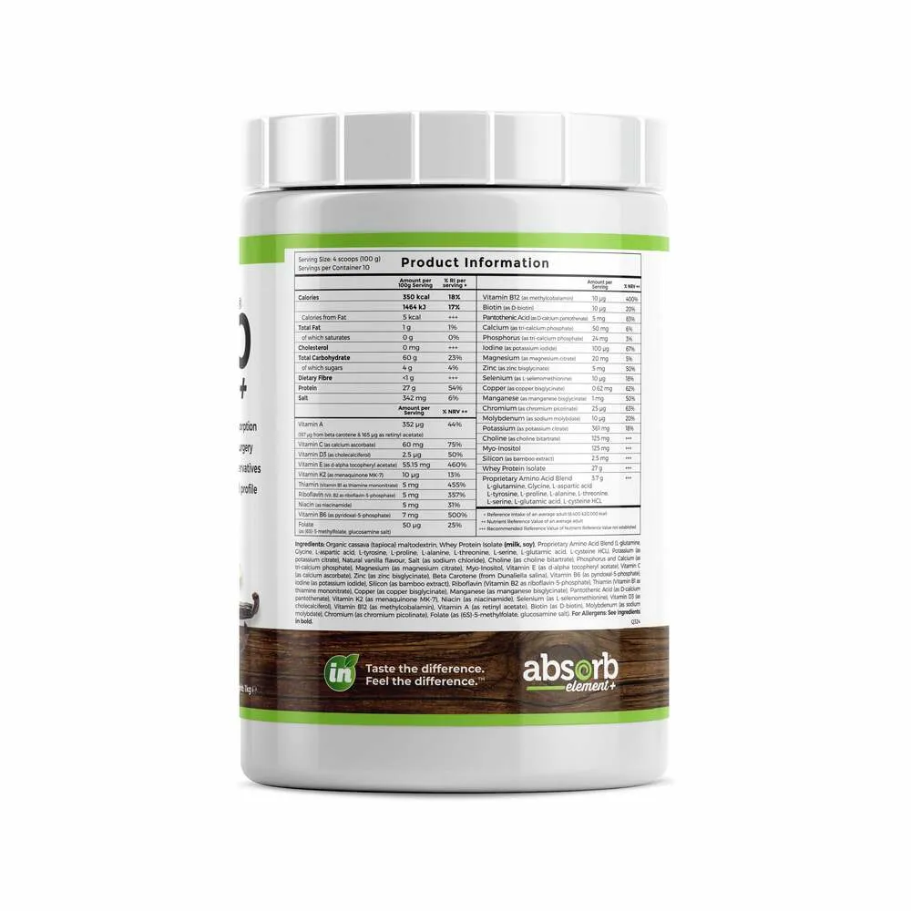 Absorb Element+ Unsweetened Vanilla – 1kg | Imix Nutrition