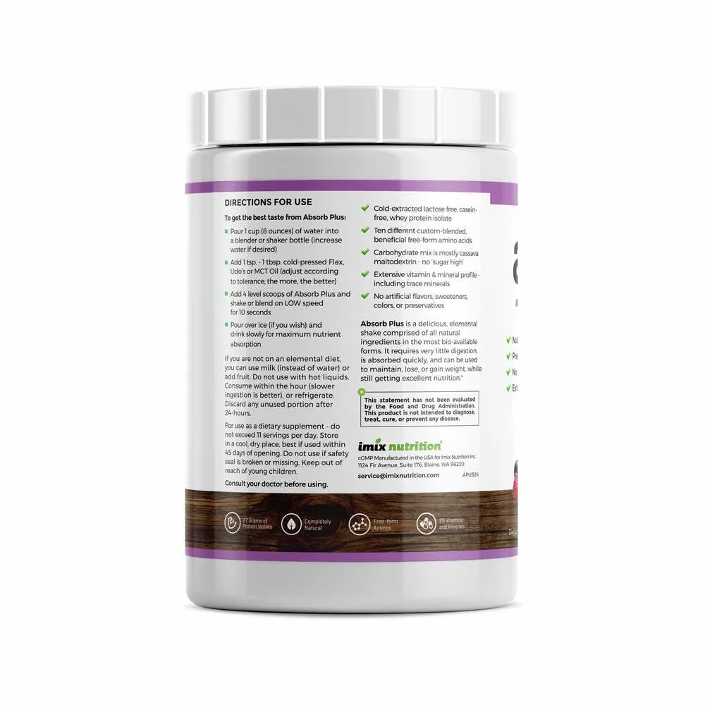 Absorb Plus Unsweetened Berry - 1kg | Imix Nutrition
