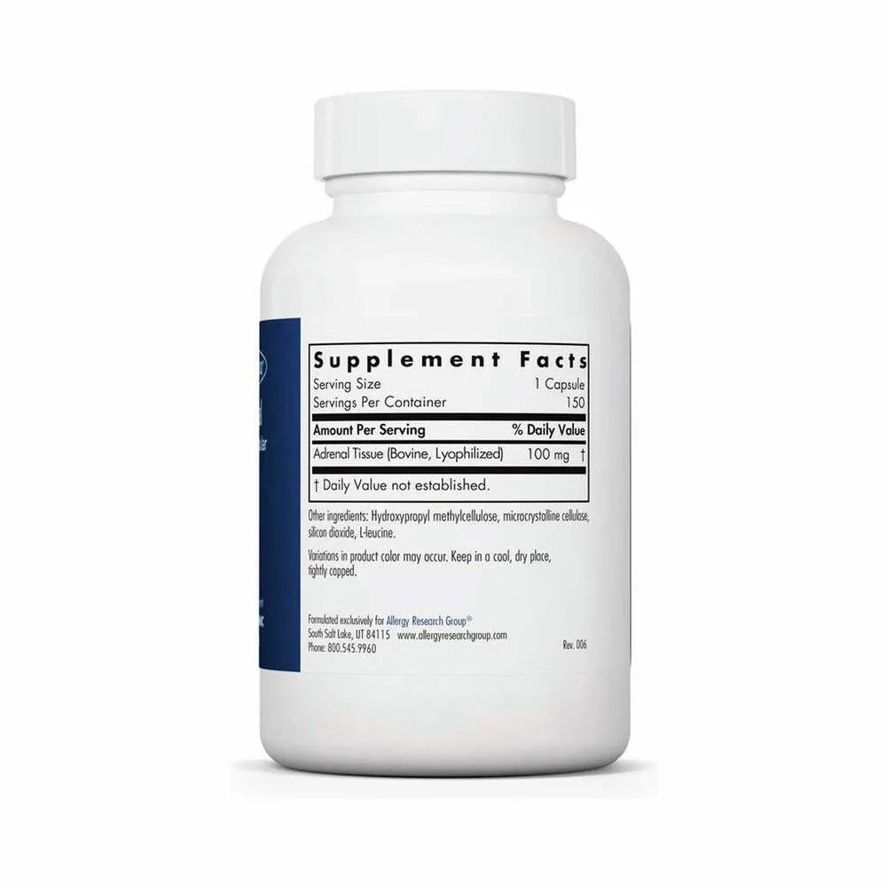 Adrenal Natural Glandular 100mg - 150 Capsules | Allergy Research Group