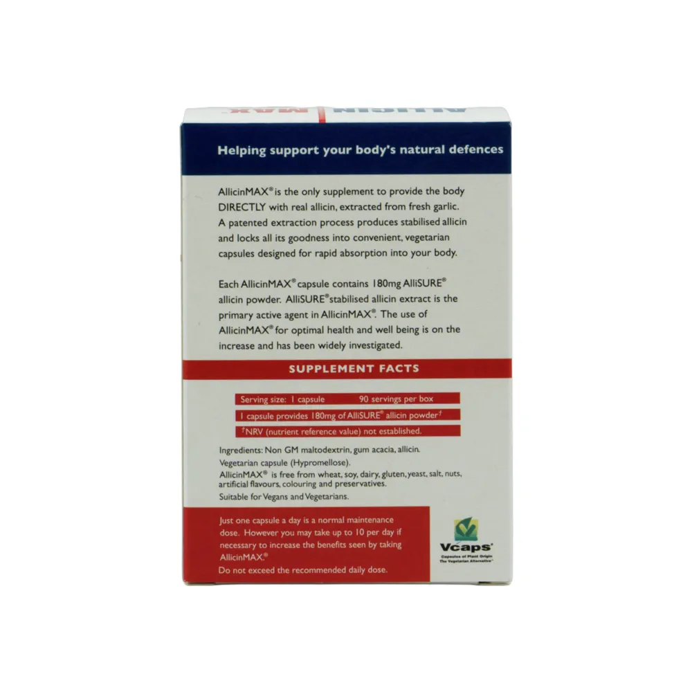 AllicinMAX 180mg - 90 Capsules | Allimax International