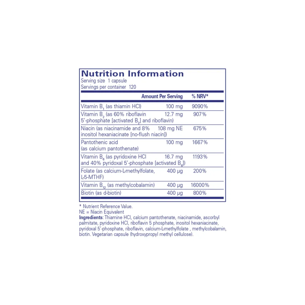 B-Complex Plus - 120 Capsules | Pure Encapsulations