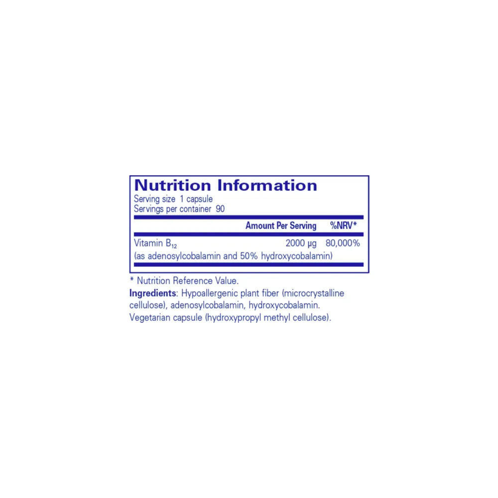 B12 (adenosyl/hydroxy) - 90 Capsules | Pure Encapsulations