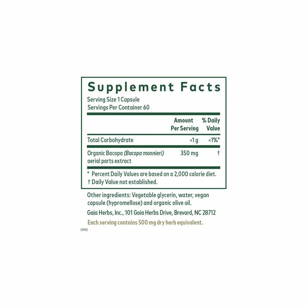Bacopa - 60 Liquid Phyto Capsules | Gaia Herbs