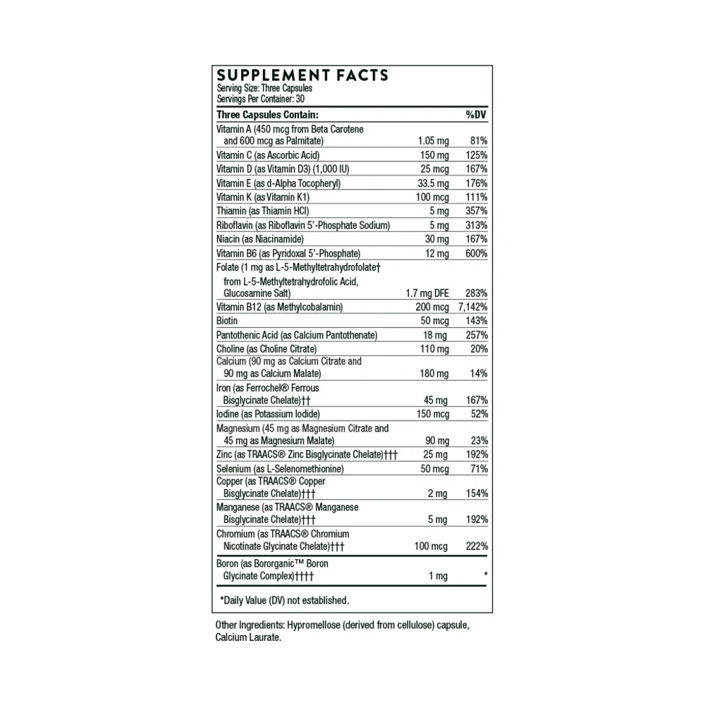 Basic Prenatal - 90 Capsules | Thorne
