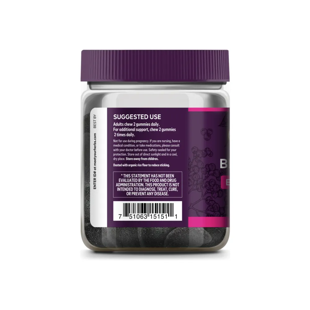 Black Elderberry Extra Strength Gummies - 40 Gummies | Gaia Herbs