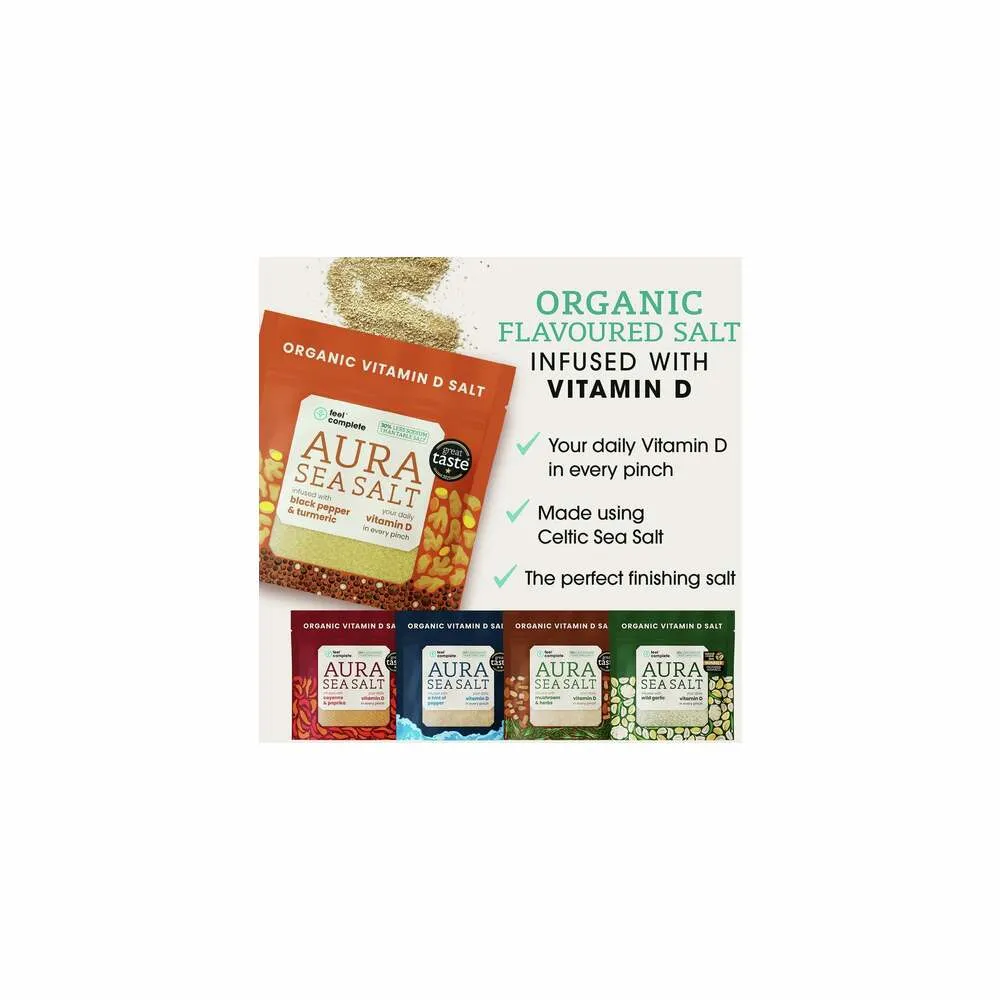 Aura Sea Salt - Black Pepper & Turmeric - 80g | Feel Complete
