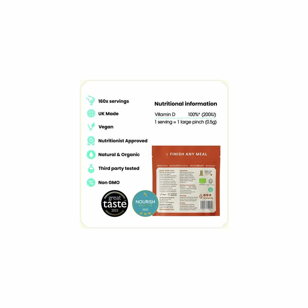 Aura Sea Salt - Black Pepper & Turmeric - 80g | Feel Complete