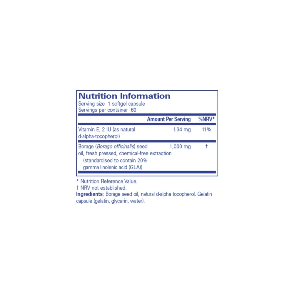 Borage Oil - 60 Softgels | Pure Encapsulations