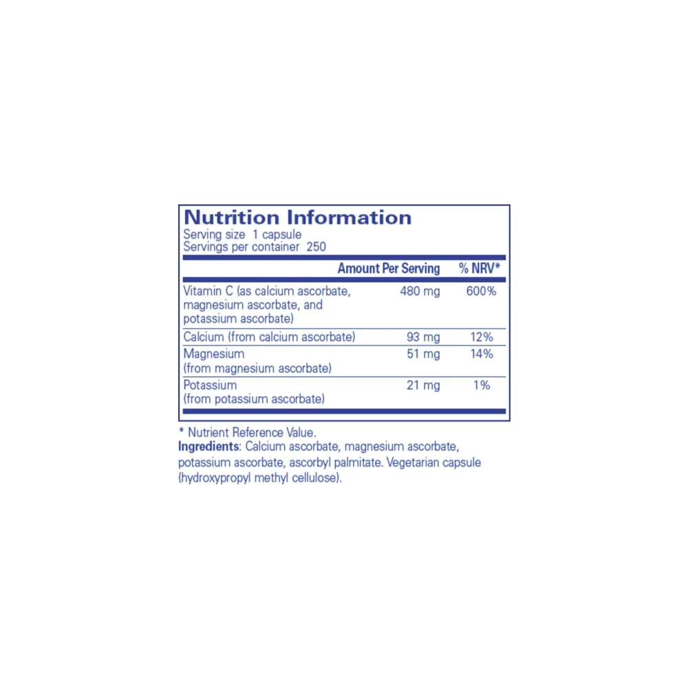 Buffered Ascorbic Acid - 250 Capsules | Pure Encapsulations