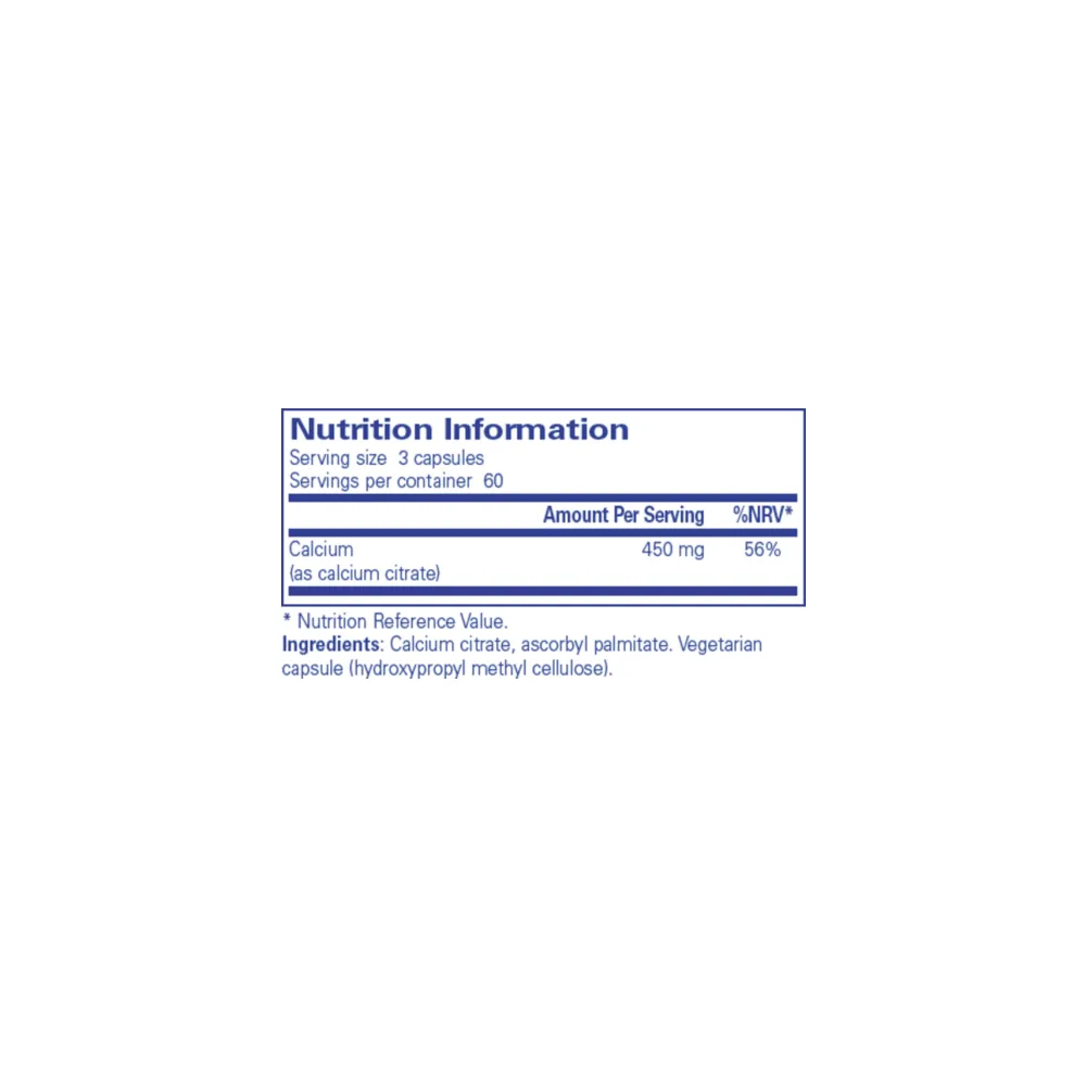 Calcium (citrate) - 180 Capsules | Pure Encapsulations
