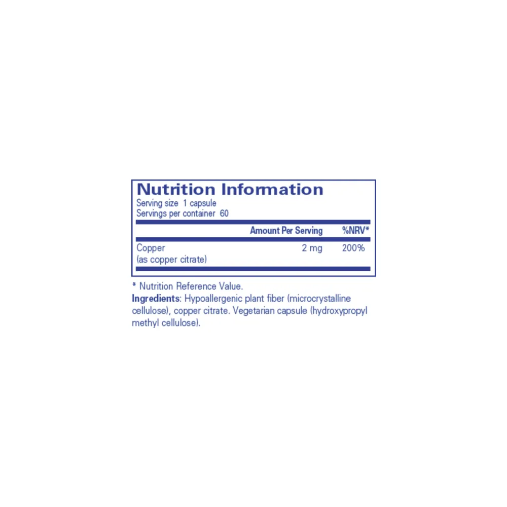 Copper (citrate) - 60 Capsules | Pure Encapsulations