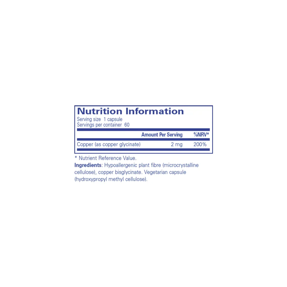 Copper (Glycinate) - 60 Capsules | Pure Encapsulations