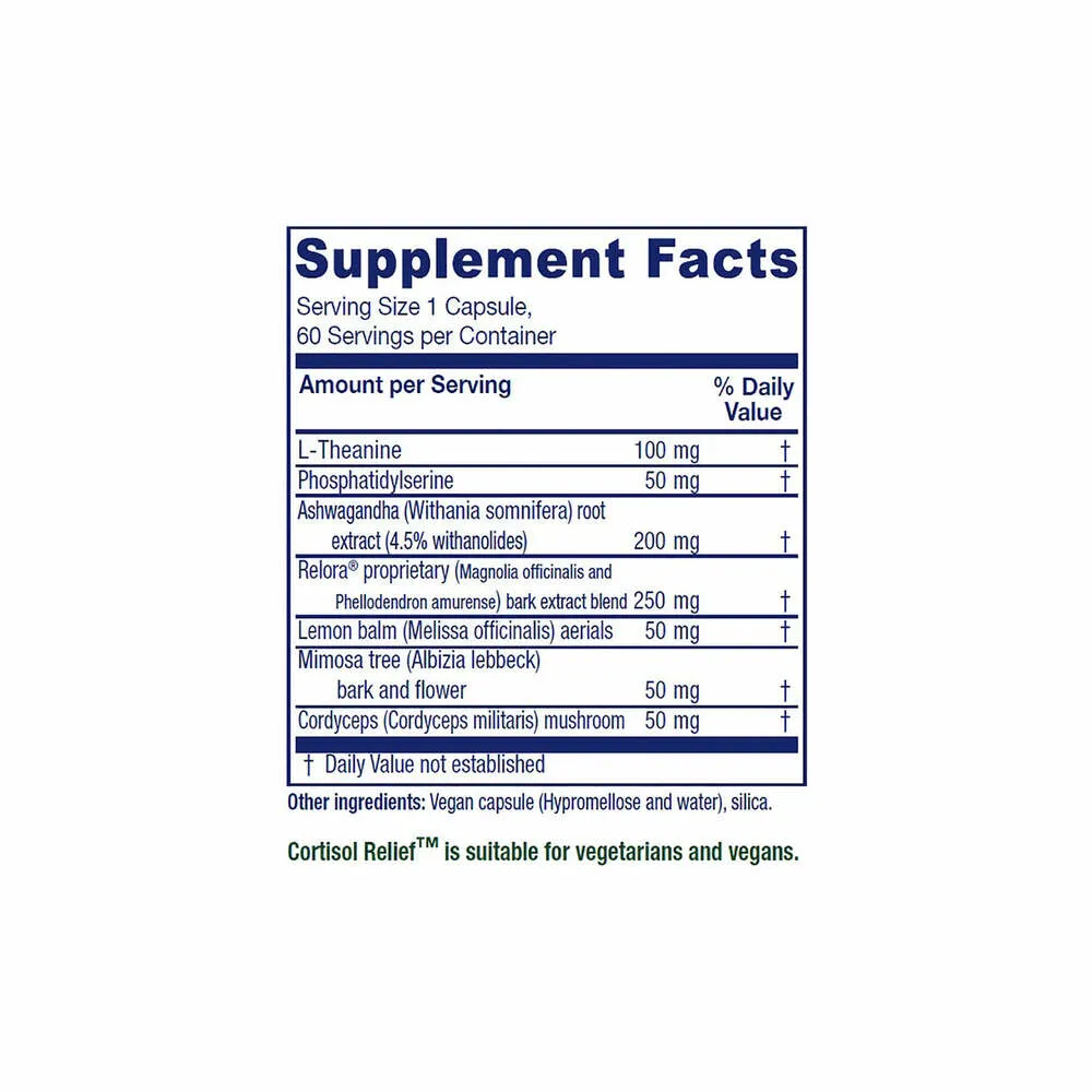 Cortisol Relief - 60 Capsules | Vitanica