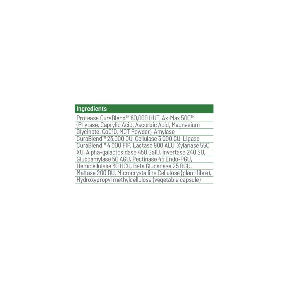 CuraZyme Ultra - Advanced Digestive Relief - 45 Capsules | Cura Nutrition