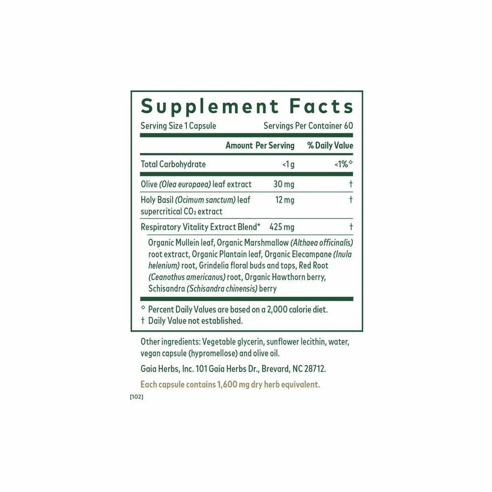 Daily Lung Formula - 60 Liquid Phyto-Caps | Gaia Herbs