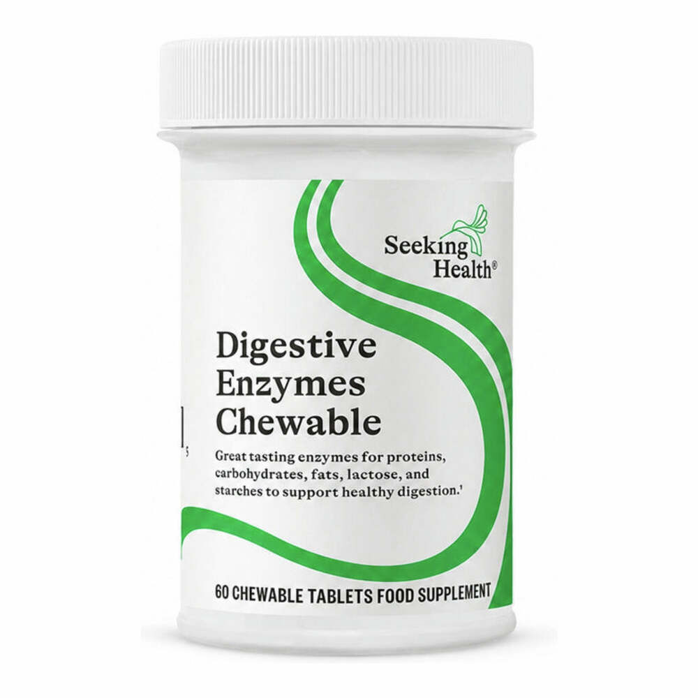 Digestive Enzymes Chewable - 60 Chewable Tablets | Seeking Health