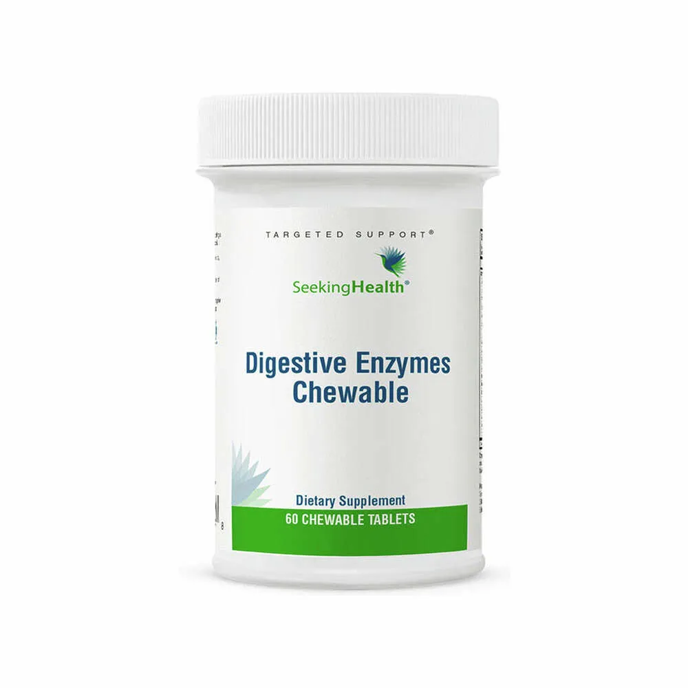 Digestive Enzymes Chewable - 60 Chewable Tablets | Seeking Health