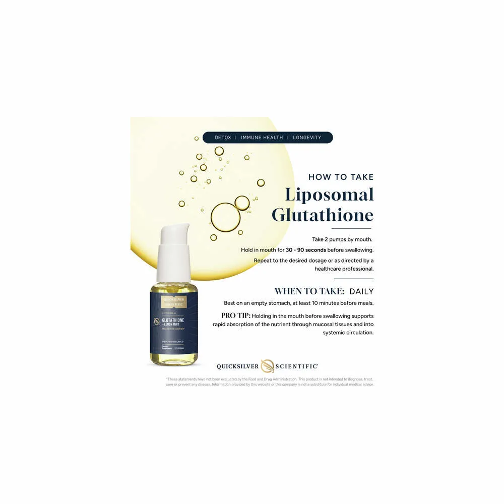 Glutathione + Lemon Mint - 50ml | Quicksilver Scientific