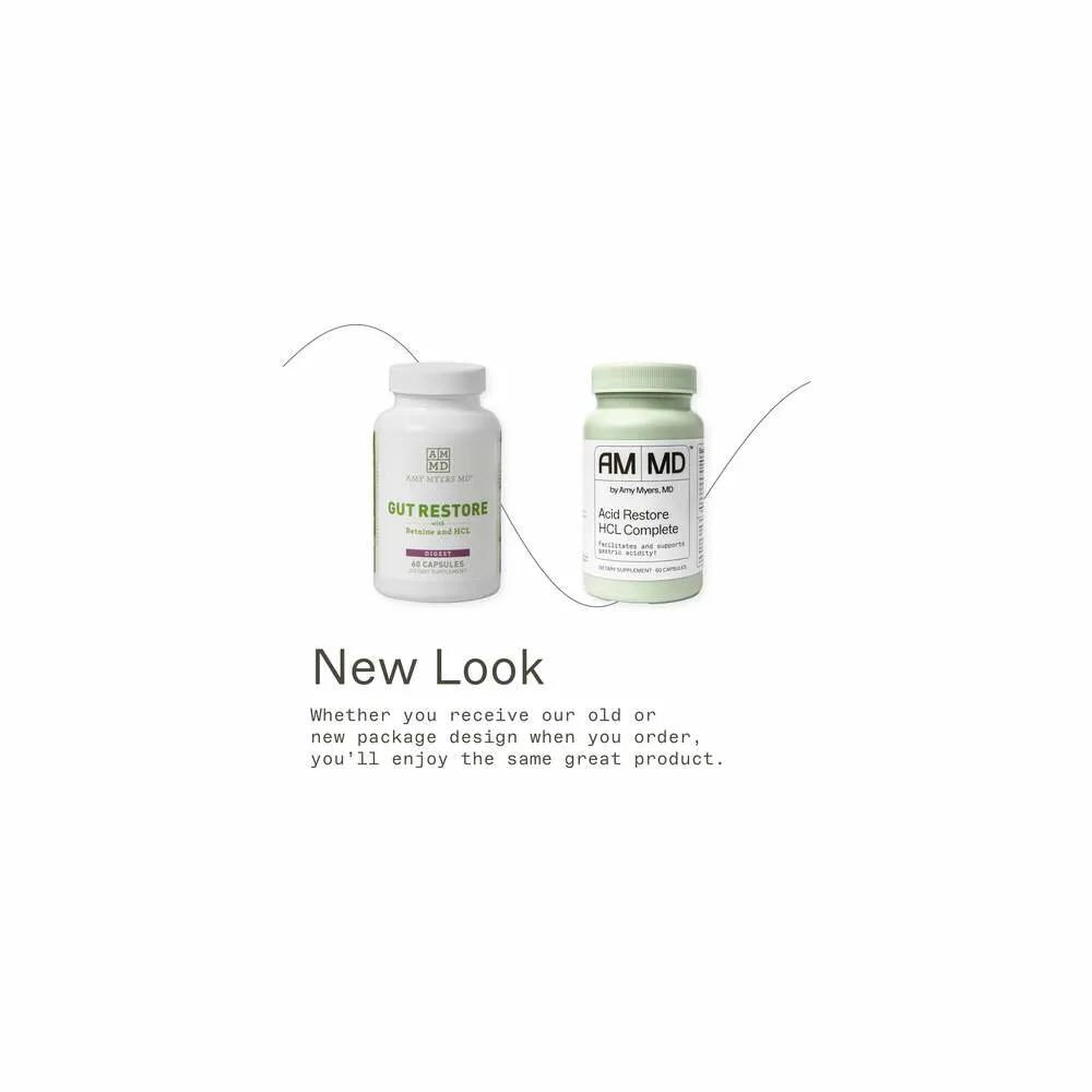 Acid Restore with Betaine and HCl - 60 Capsules | Amy Myers MD