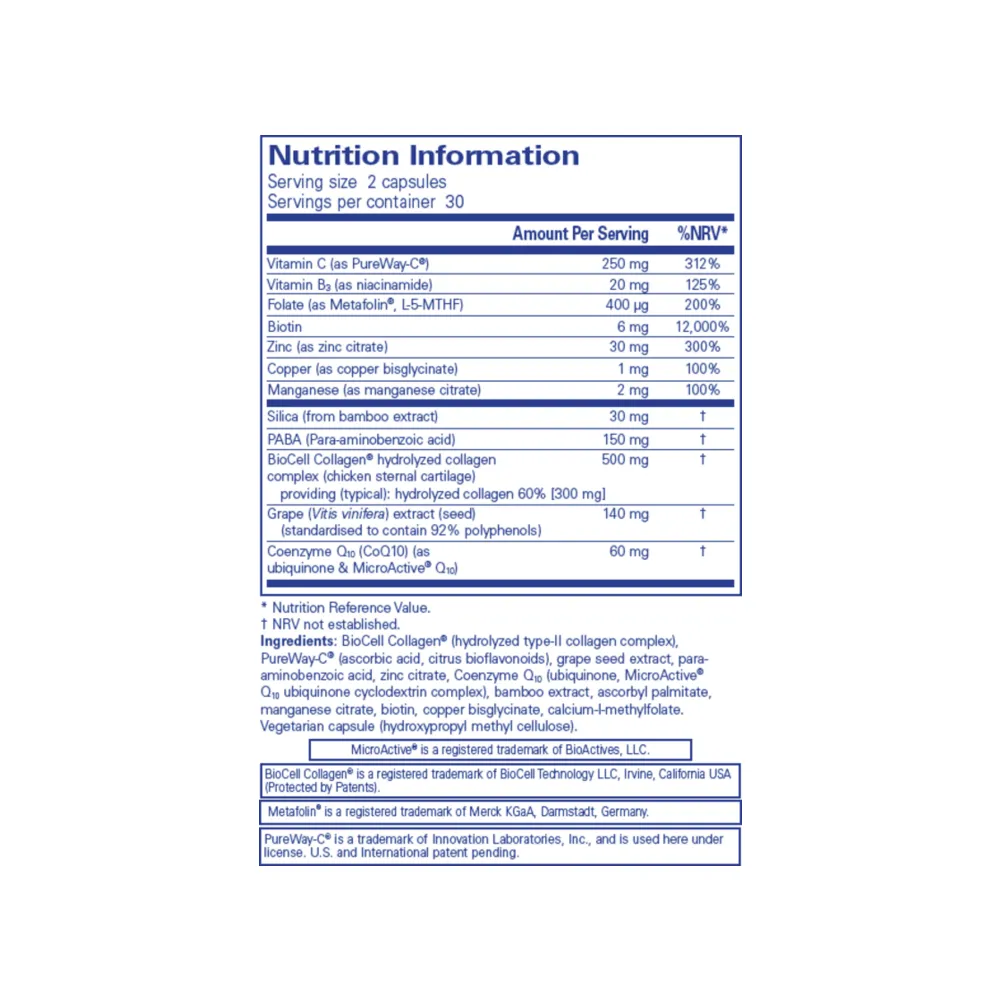 Hair Skin Nails Ultra - 60 Capsules | Pure Encapsulations