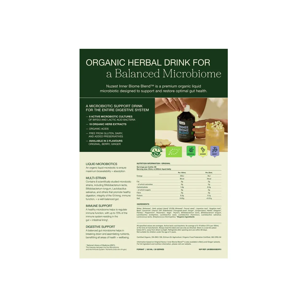 Inner Biome Blend - Berry - 500ml | Nuzest