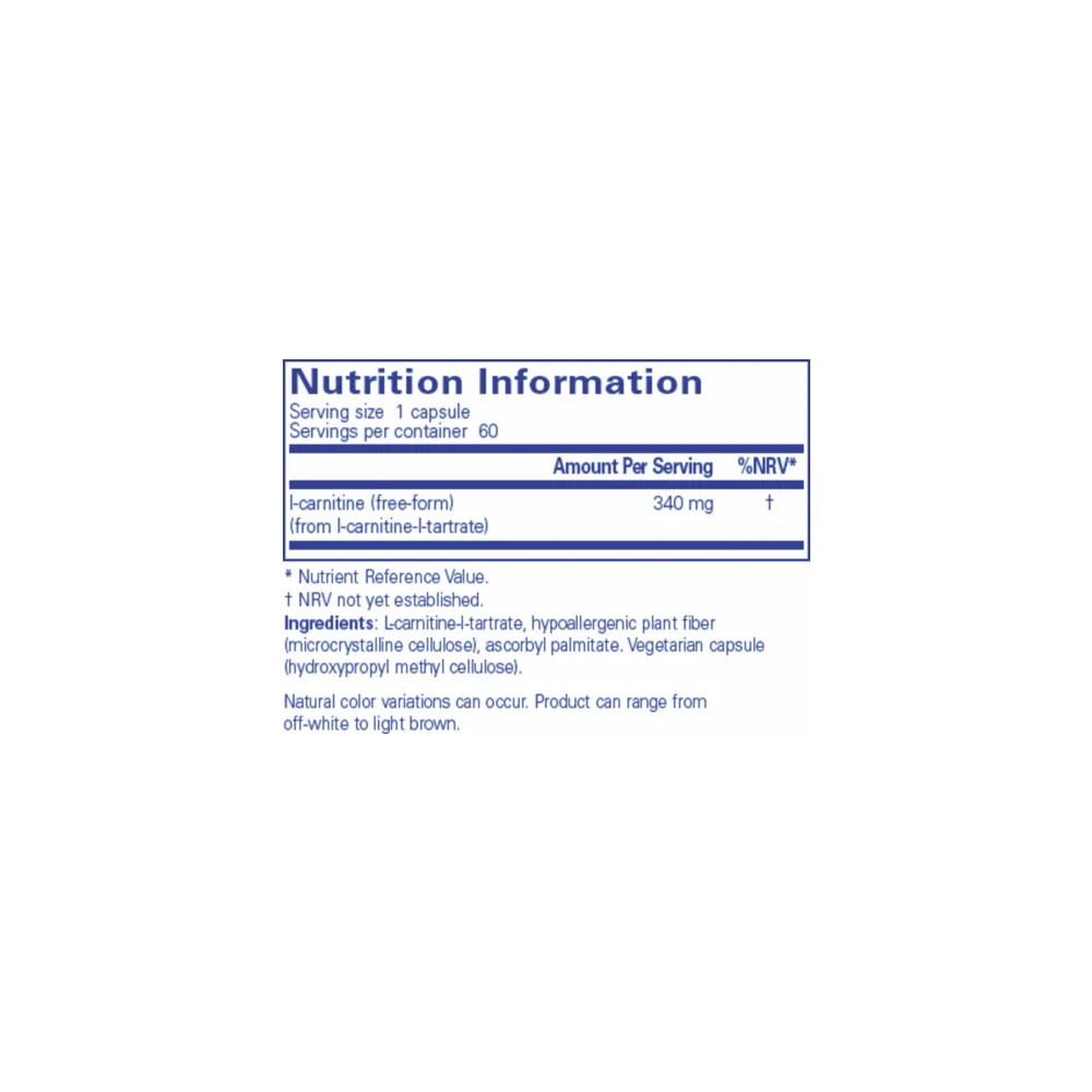 l-Carnitine -  60 Capsules  | Pure Encapsulations