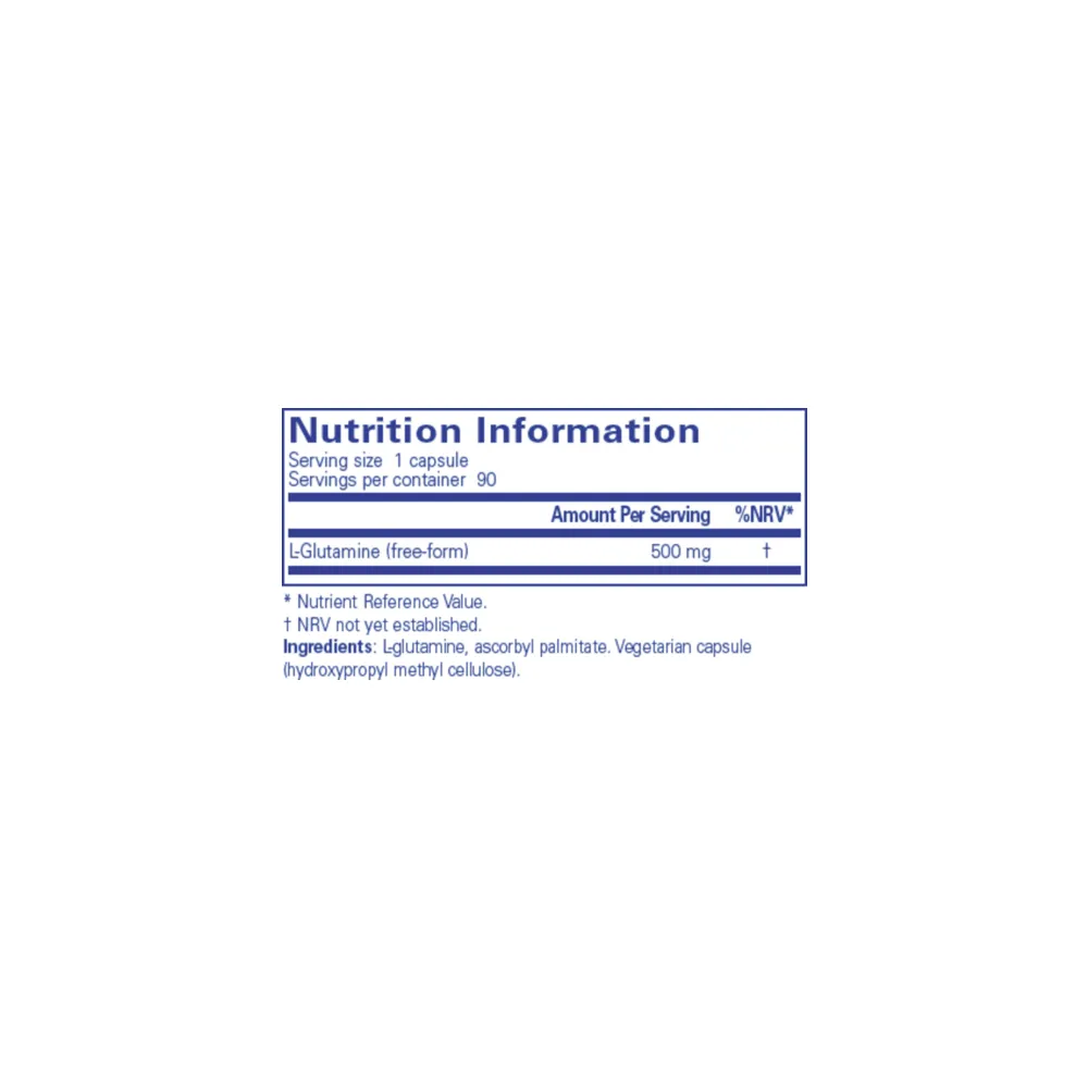 l-Glutamine 500mg - 90 Capsules | Pure Encapsulations