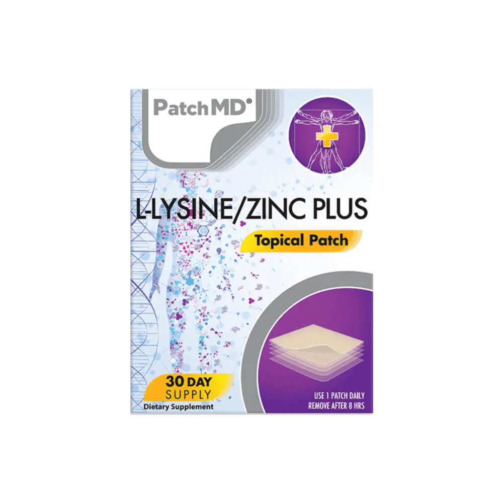 L-Lysine/Zinc Plus Topical Patch - 30 Patches | PatchMD