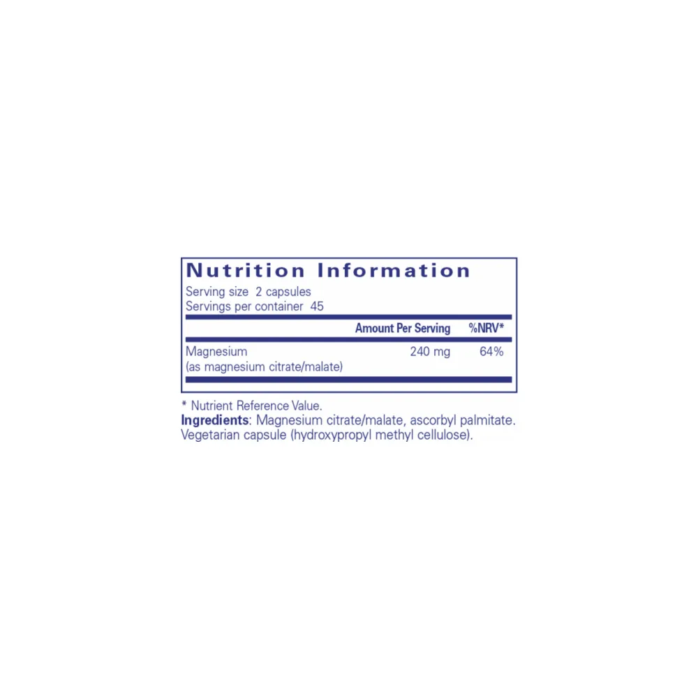 Magnesium (citrate/malate) - 90 Capsules | Pure Encapsulations