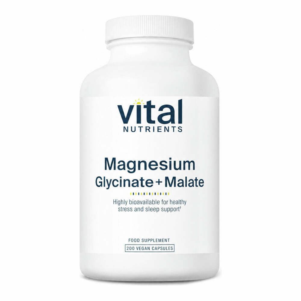Magnesium Glycinate + Malate - 200 Capsules | Vital Nutrients