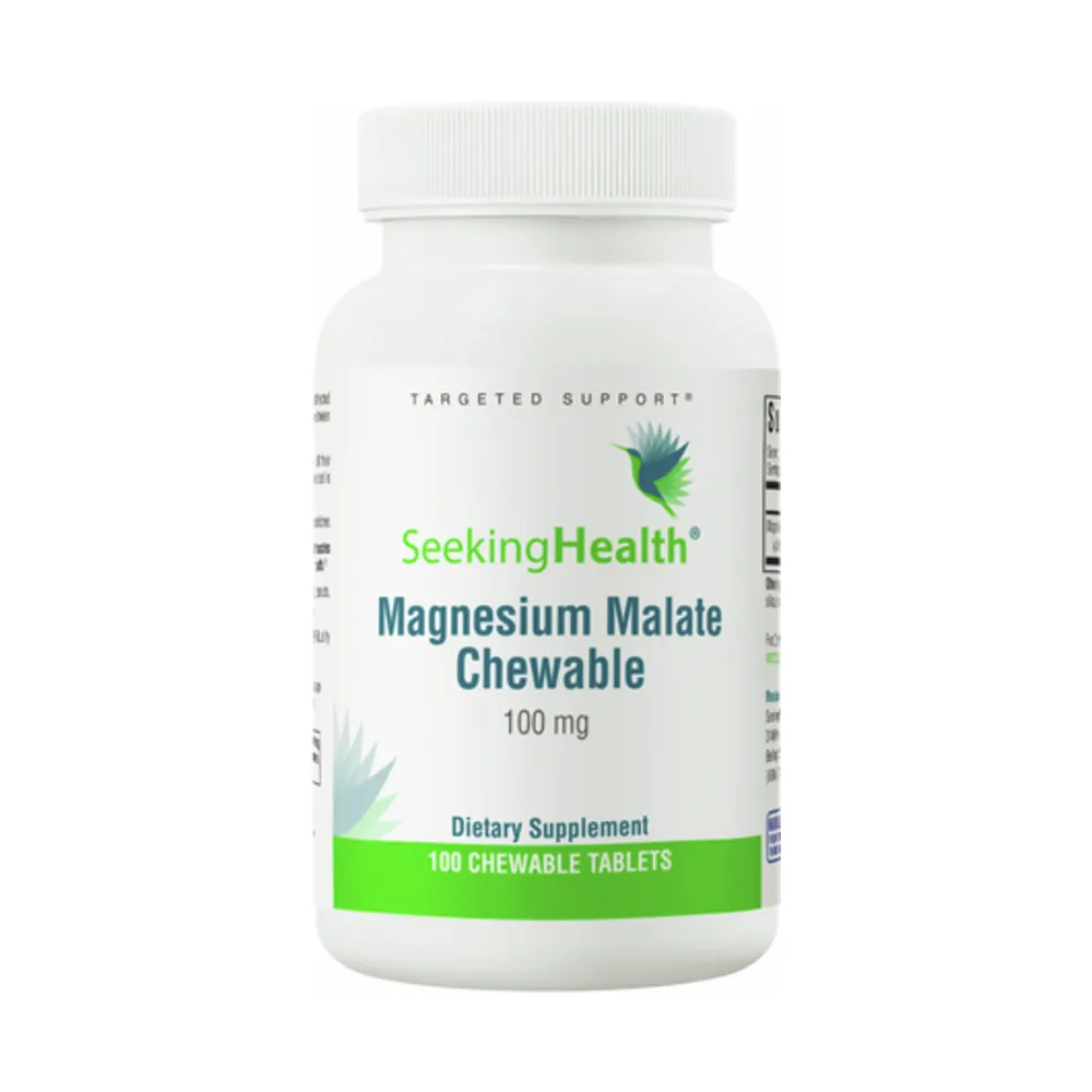 Magnesium Malate Chewable - 100 Chewable Tablets | Seeking Health