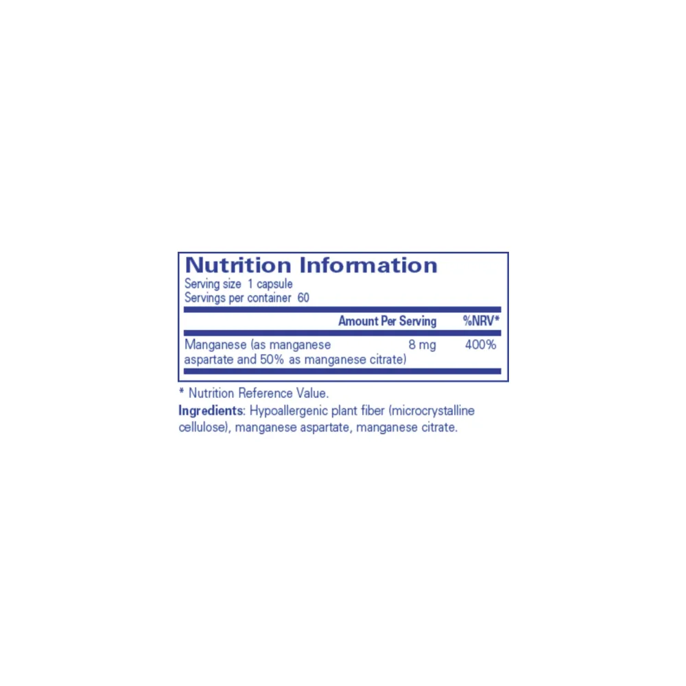 Manganese - 60 Capsules | Pure Encapsulations