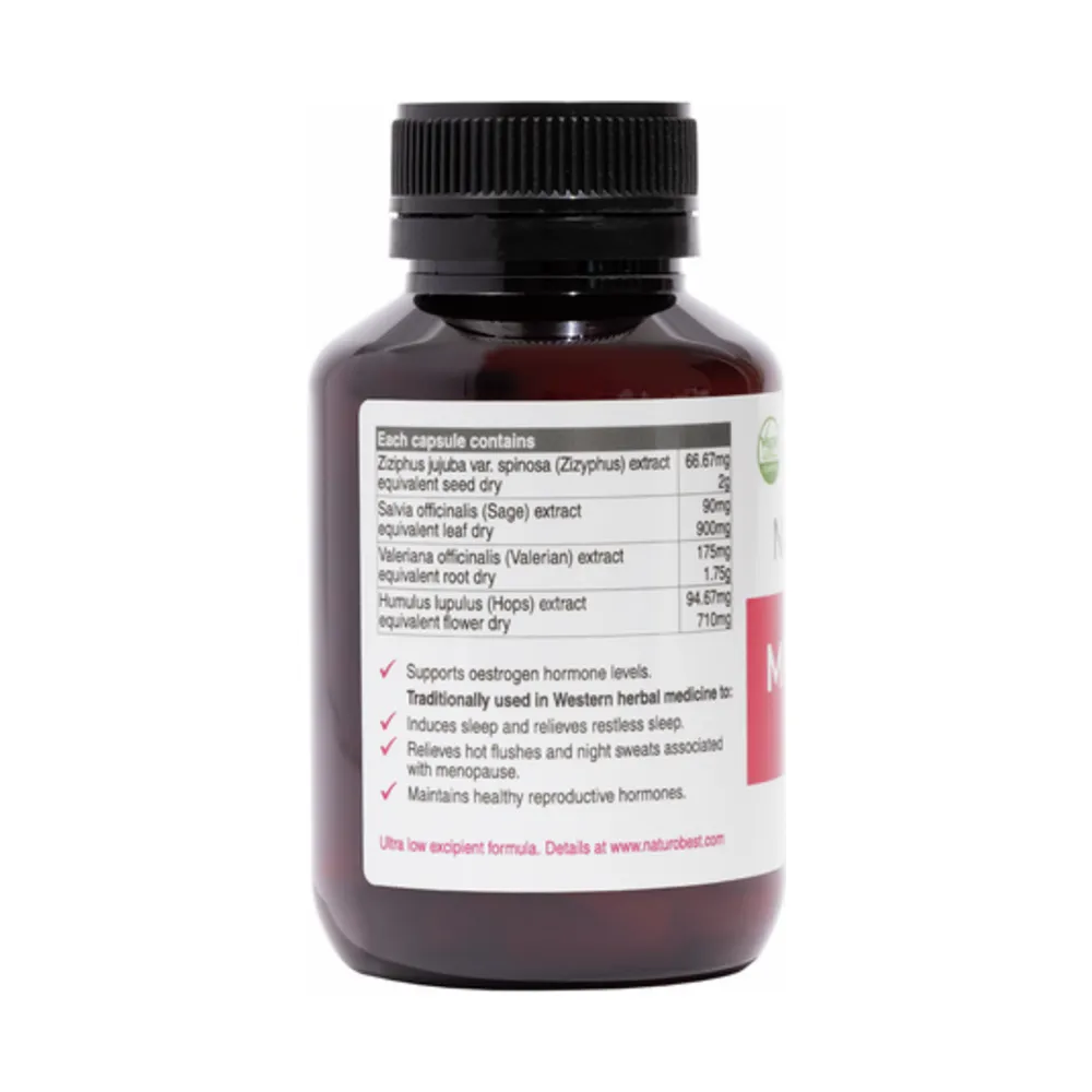 Menopause Night Formula - 60 Capsules | NaturoBest