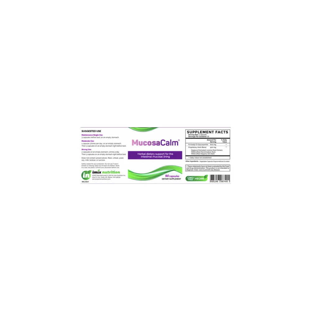 MucosaCalm - 90 capsules | Imix Nutrition