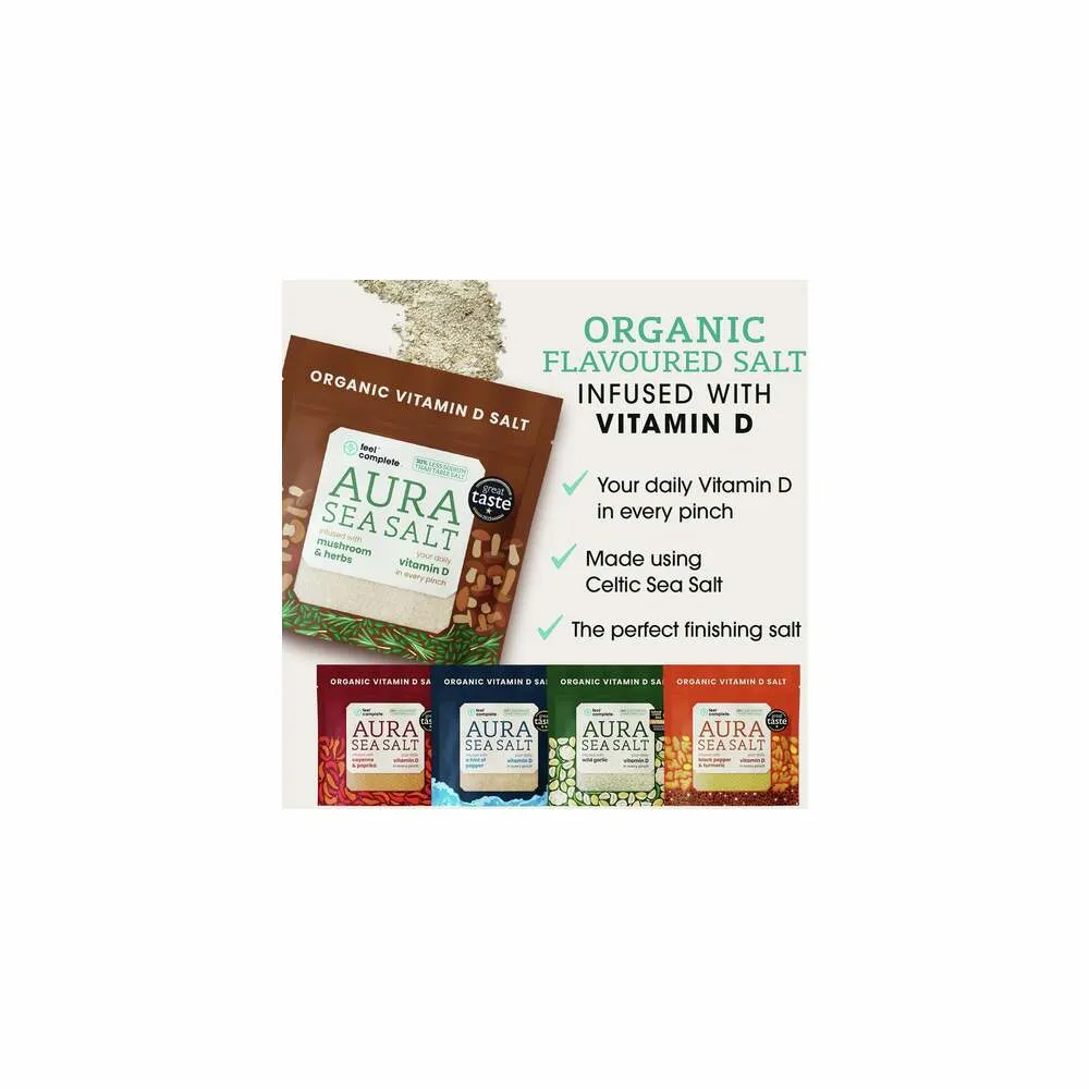 Aura Sea Salt - Mushroom & Herbs - 80g | Feel Complete