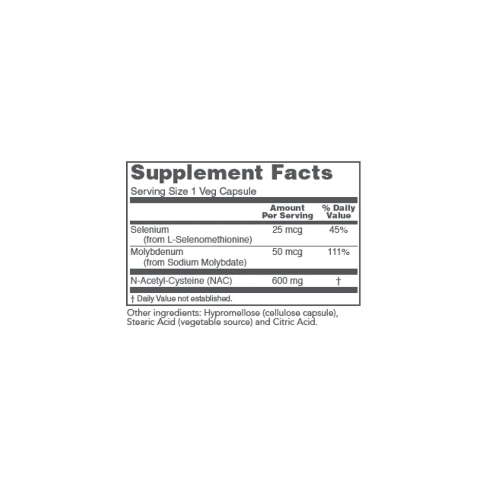 N-Acetyl-Cysteine (NAC) 600mg - 100 Capsules | Protocol for Life Balance