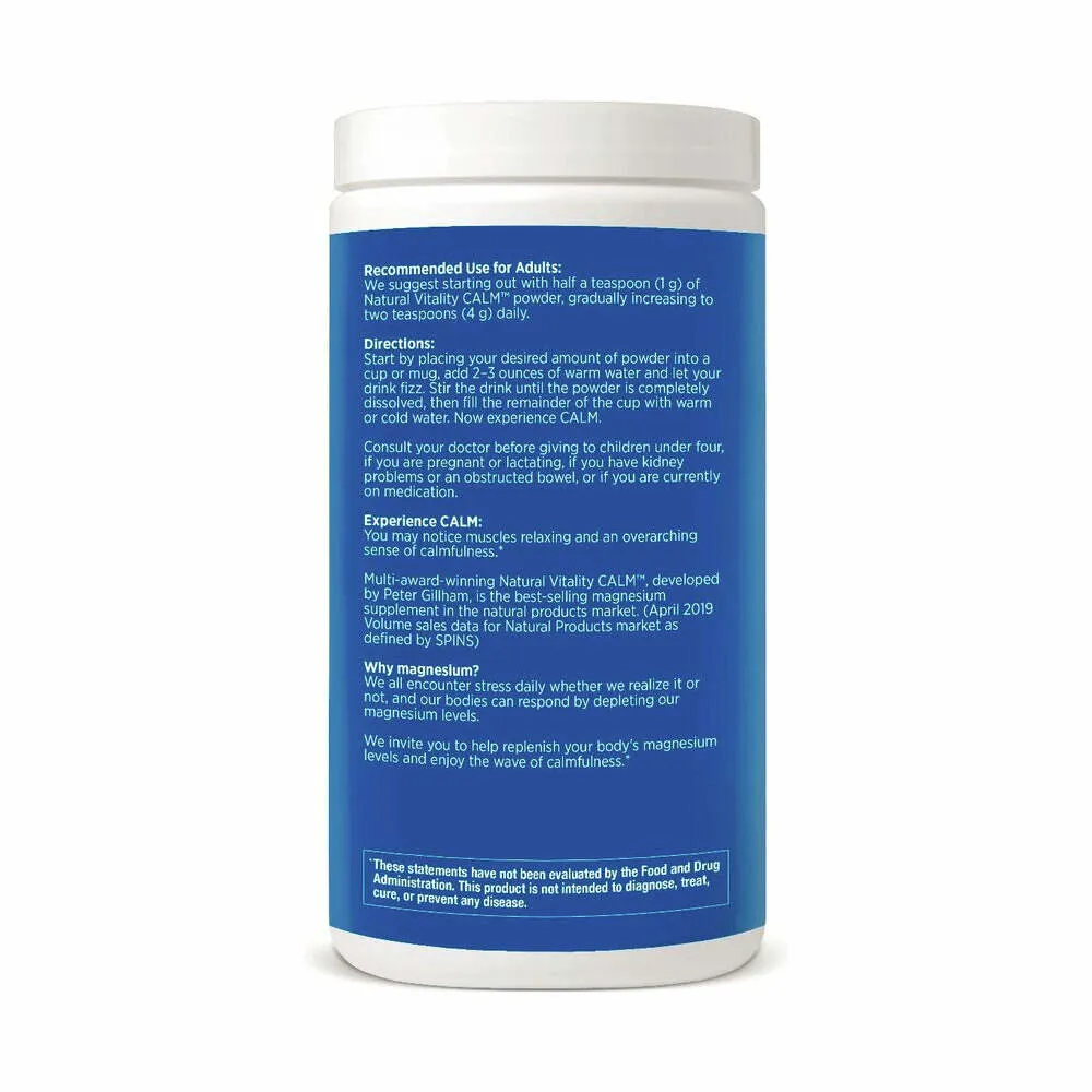 CALM (Raspberry & Lemon Flavour) - 453g | Natural Vitality
