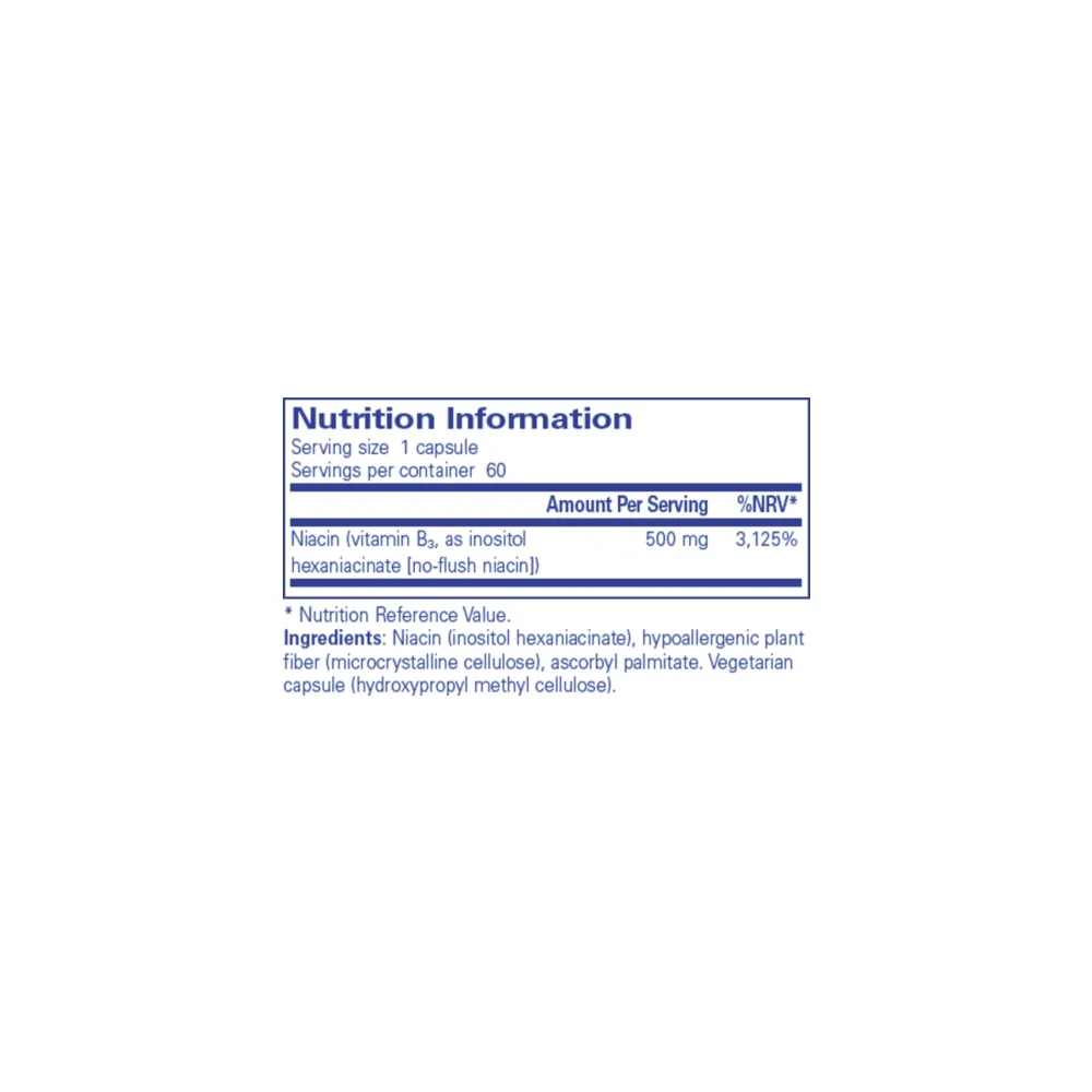 Niacitol 500mg - 60 Capsules | Pure Encapsulations