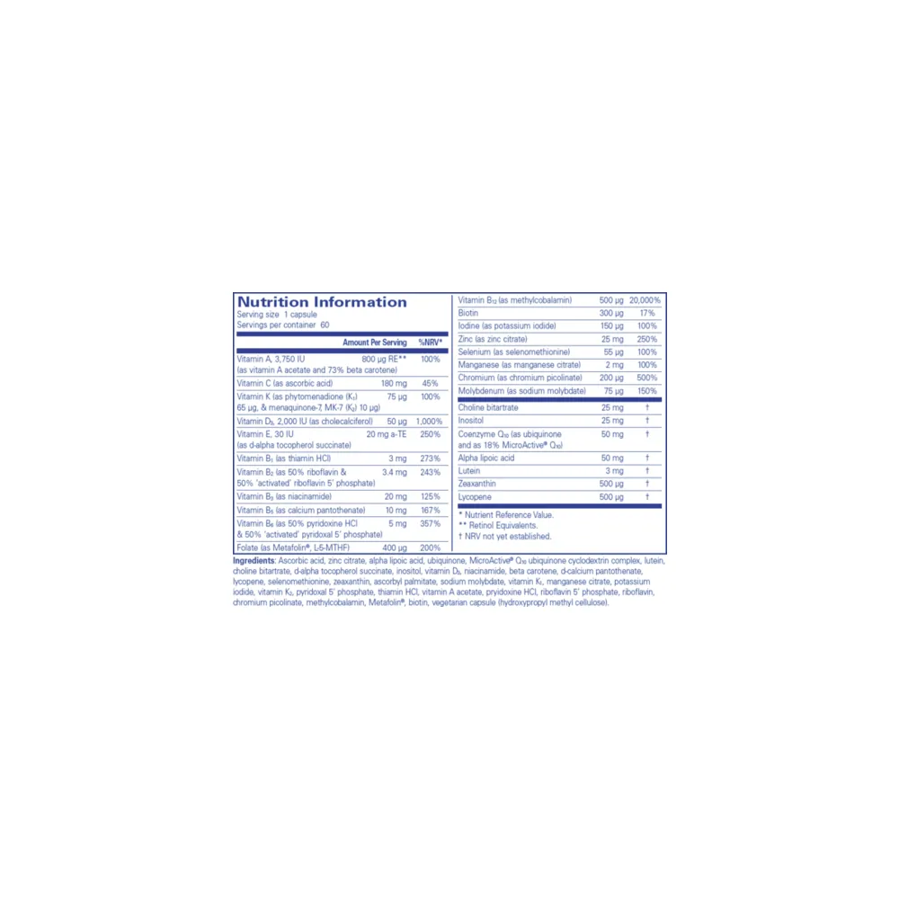 O.N.E. Multivitamin - 60 Capsules | Pure Encapsulations