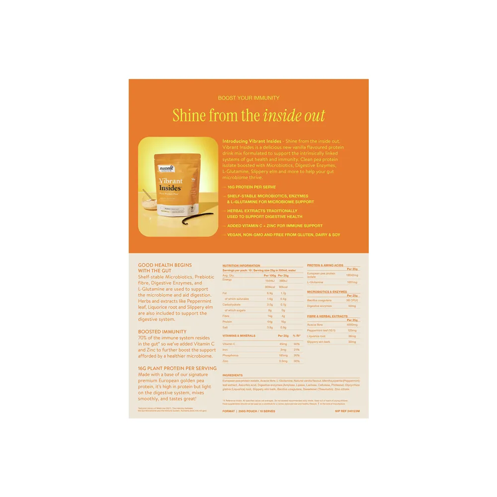 Plant Protein Plus - Vibrant Insides - 250g | Nuzest