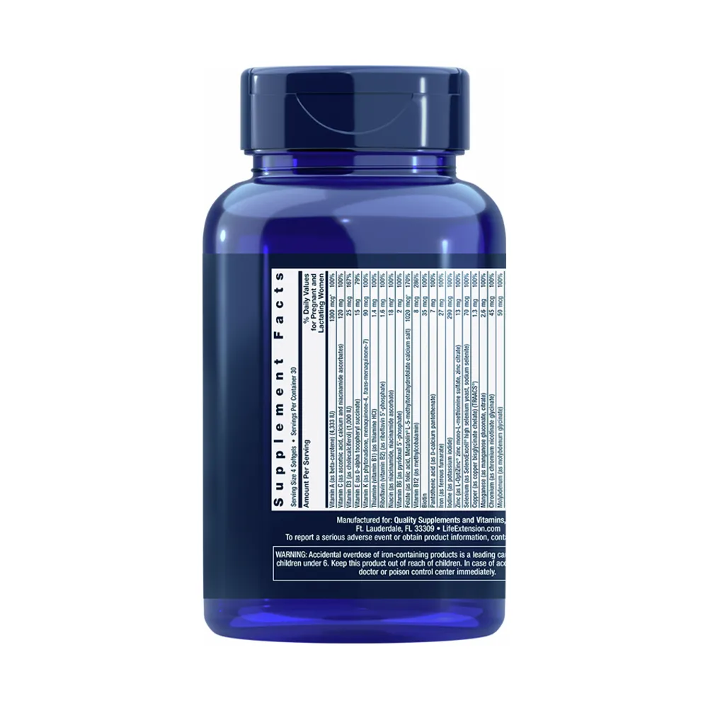 Prenatal Advantage - 120 Softgels | Life Extension