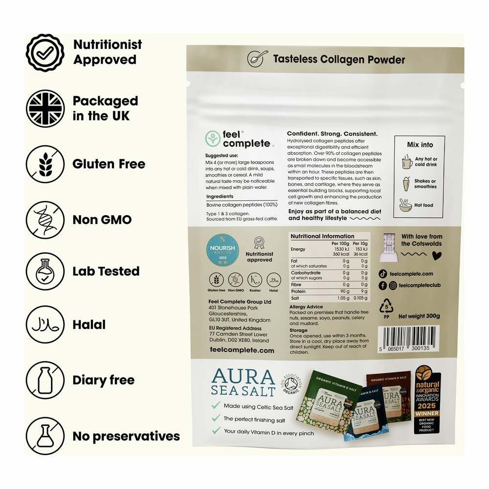 Protein Collagen - Grass Fed Collagen Peptides - 300g | Feel Complete