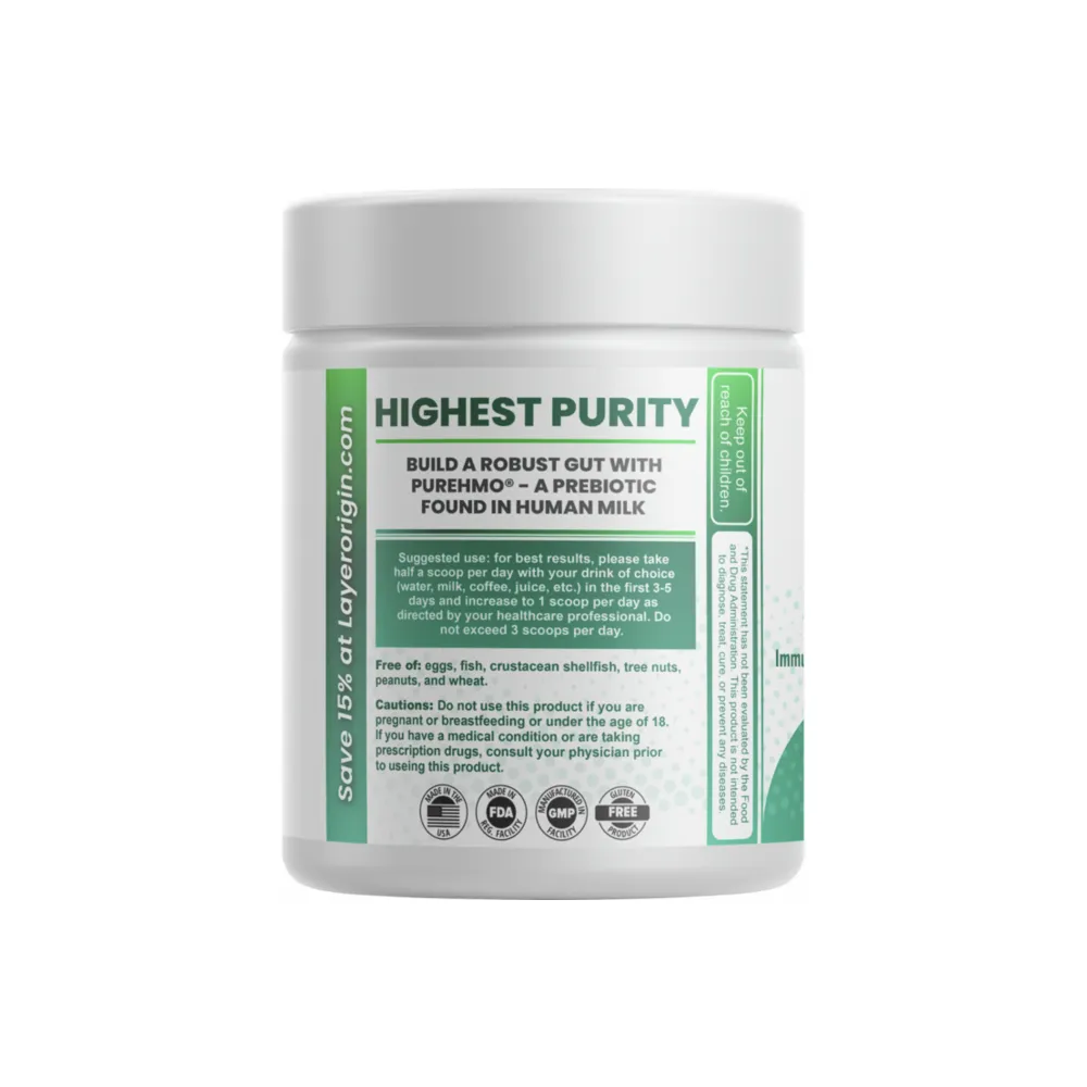 PureHMO Prebiotic Powder - 45 Servings | Layer Origin