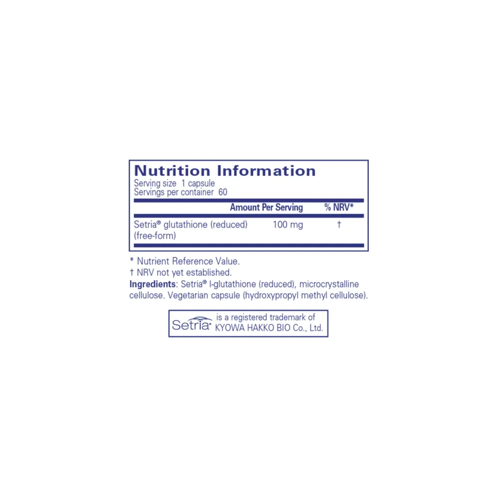 Reduced Glutathione - 60 Capsules | Pure Encapsulations