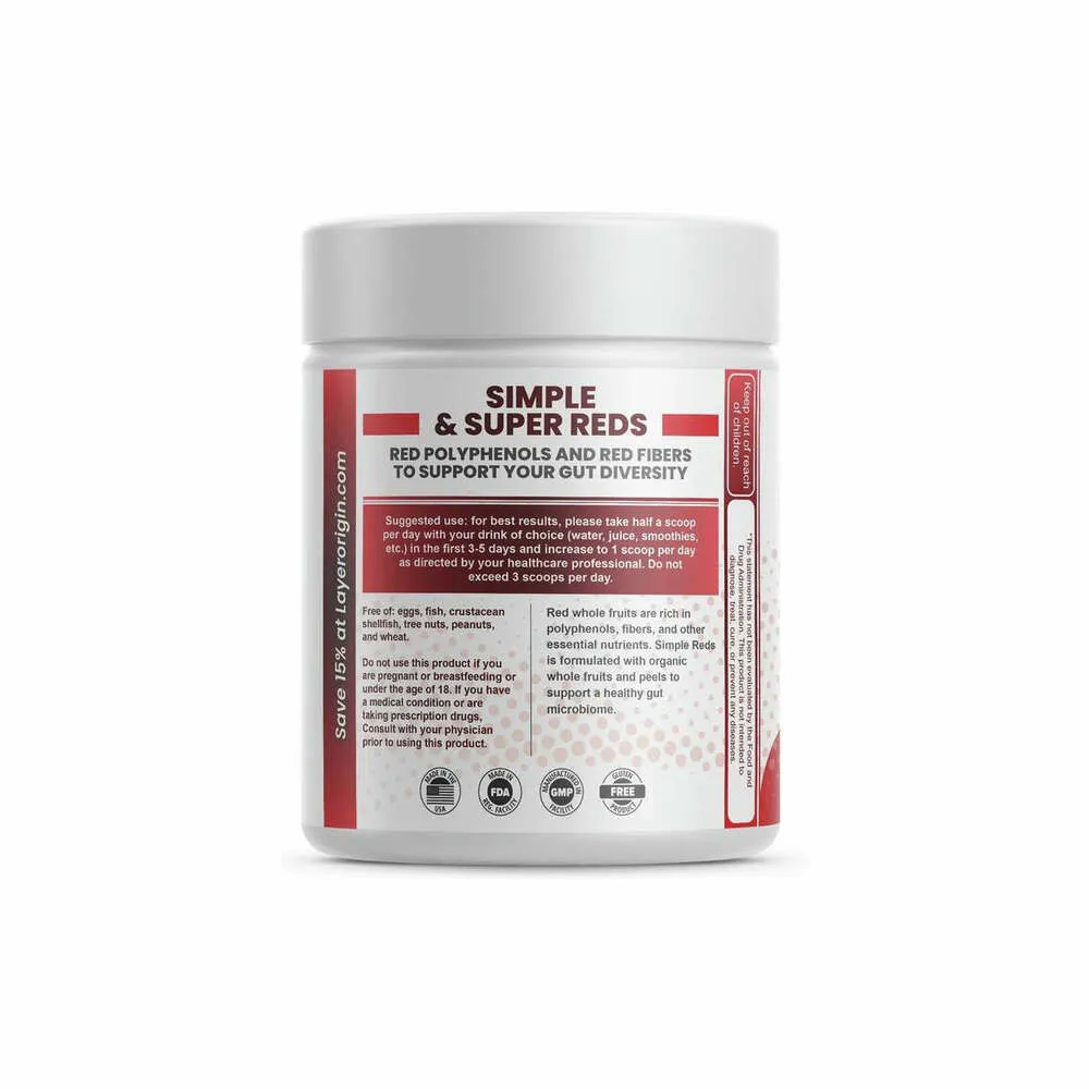 Simple Reds - 30 Servings | Layer Origin