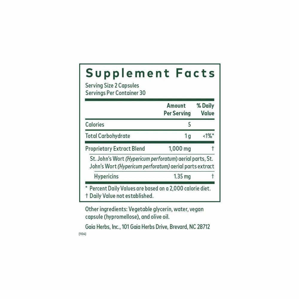 St. John's Wort - 60 Liquid Phyto-Caps | Gaia Herbs