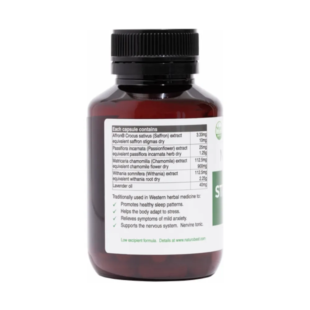 Stress & Sleep PM Formula - 60 Capsules | NaturoBest