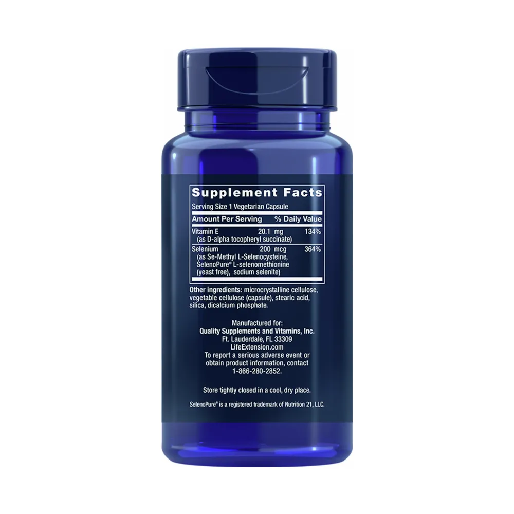 Super Selenium Complex & Vitamin E - 100 Capsules | Life Extension