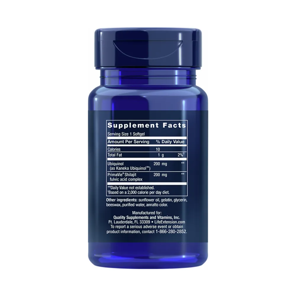 Super Ubiquinol CoQ10 with Enhanced Mitochondrial Support 200mg - 30 Softgels | Life Extension