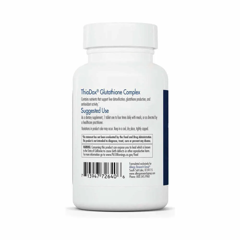 Thiodox Gluthathione Complex - 90 Tablets | Allergy Research Group
